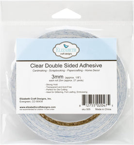 3mm .125" clear double sided tape by Elizabeth Crafts