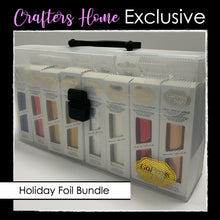 Load image into Gallery viewer, Holiday Hot foil Christmas bauble plate bundle with storage case by couture creations