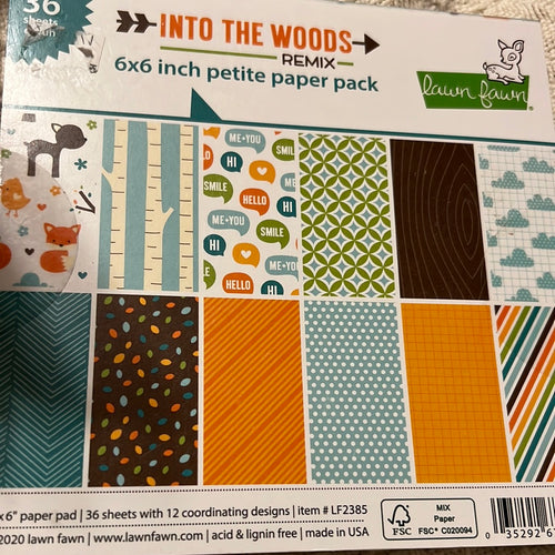 6x6 petite paper into the woods by Lawn Fawn