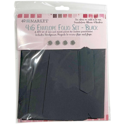 4x6 envelope folio set black by 49 & market