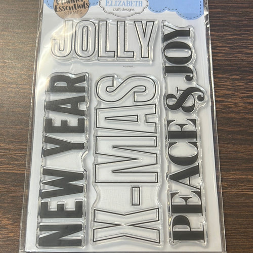 Peace & joy sentiments stamp  by Elizabeth Crafts