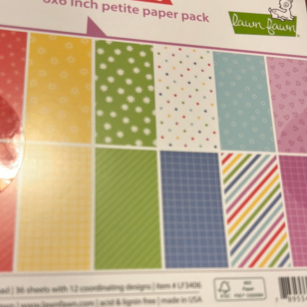 pint sized summertime patterns 6x6 paper by Lawn fawn