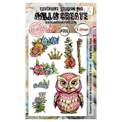 Night Wing Petals stamp set #1196 by by Aall & create