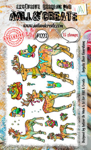 Angelic Deer Guardians stamp set #1223 by by Aall & create