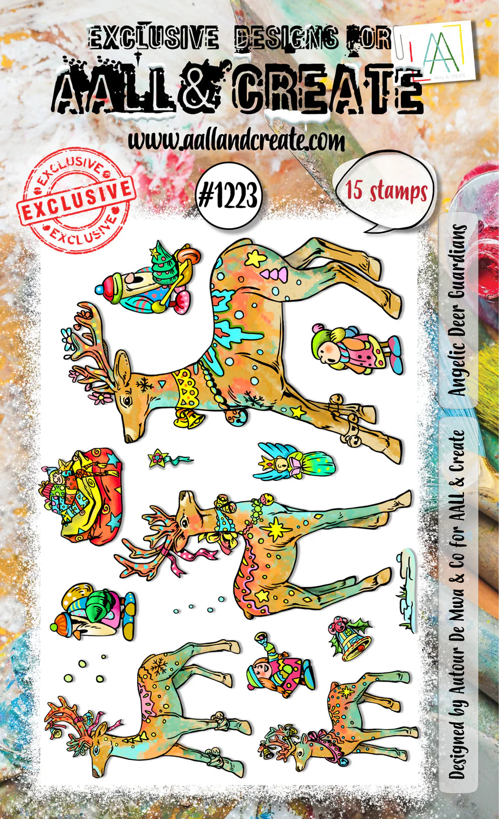 Angelic Deer Guardians stamp set #1223 by by Aall & create