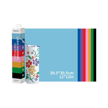 Load image into Gallery viewer, Craft Express 8 Pack 12" x 12" Solid Color Assorted Sublimation Transfer Sheets