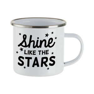 Craft Express 4 Pack 12oz Enamel Sublimation Mugs – White with Silver Rim
