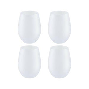 Craft Express 4 Pack 17oz Frosted Stemless Wine Glasses – Sublimation-Ready