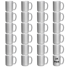 Load image into Gallery viewer, Craft Express 6 Pack 15oz Silver Glitter Sublimation Mugs