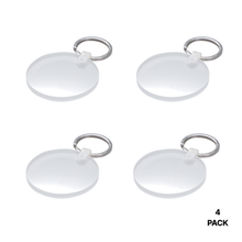 Load image into Gallery viewer, Craft Express 4-Pack Acrylic Round Keyrings – Sublimation &amp; UV DTF Blanks