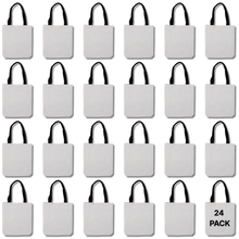 Load image into Gallery viewer, Craft Express 2 Pack Linen Sublimation Tote Bags – 15"x16" with White Panel