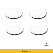 Load image into Gallery viewer, Craft Express 4-Pack White Round Coasters – Sublimation Hardboard Blanks