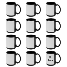 Load image into Gallery viewer, Craft Express 1 Pack 15oz Black Sublimation Mug with White Patch