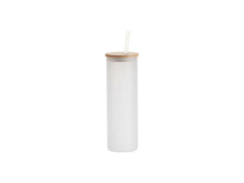 Load image into Gallery viewer, Craft Express 6 Pack 20oz Frosted Glass Sublimation Tumblers with Lids &amp; Straws