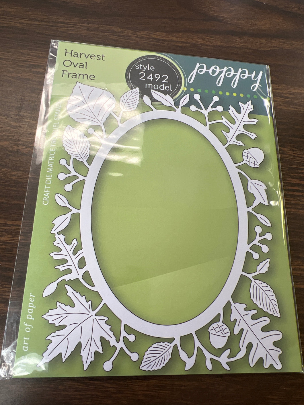 Harvest oval frame die by poppy