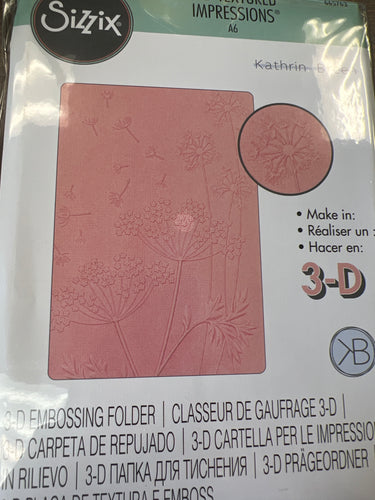 Summer wishes 3d embossing folder by Sizzix