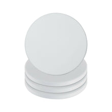 Load image into Gallery viewer, Craft Express 4 Pack 3.5" Round Ceramic Sublimation Coasters – Glossy White with Cork Back