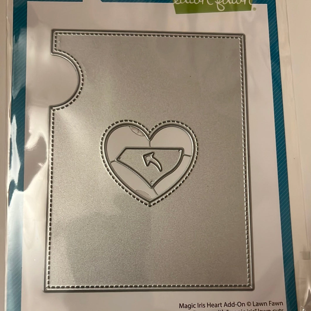 Magic Iris Heart add on die by Lawn Fawn