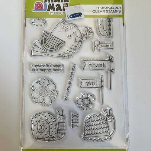 Snail mail  stamp die set by Photoplay