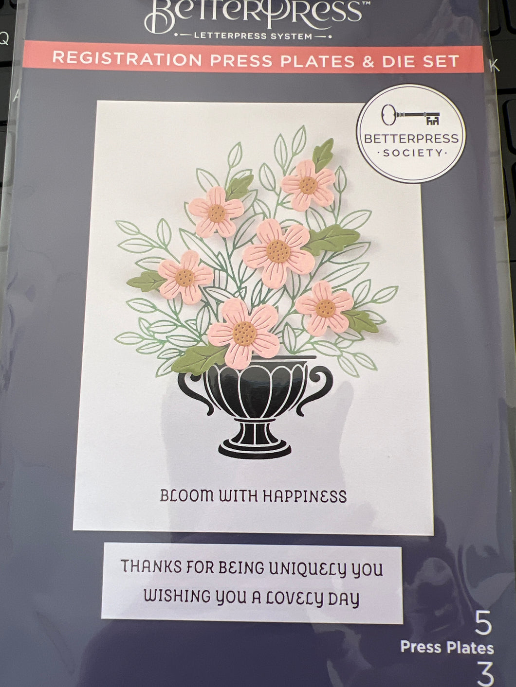 Betterpress society january 25 plate by Spellbinders