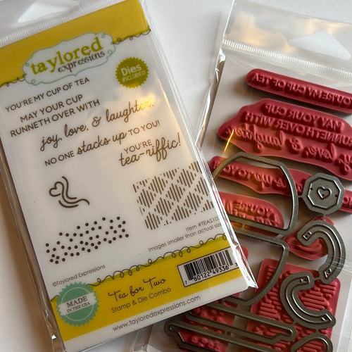 Tea for two stamp and die by Taylored expressions