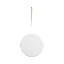 Load image into Gallery viewer, Craft Express 3" Round Double-Sided Sublimation Ceramic Ornaments – Glossy White with Strings