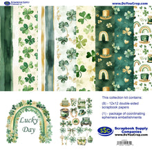 Load image into Gallery viewer, Lucky Days 12 x 12 Scrapbook Paper &amp; Embellishment Kit by SSC Designs -