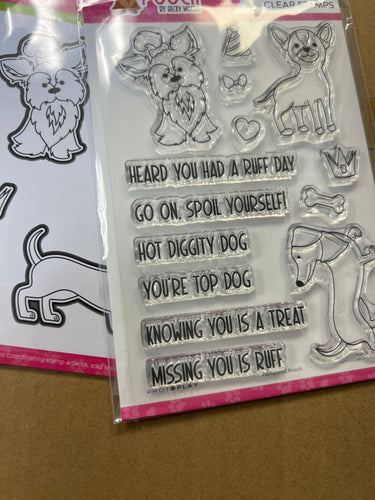 pampered pooch stamp die set by Photoplay