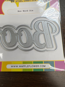 Boo word die by waffle flower