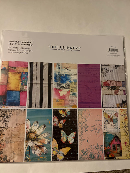 Beautifully imperfect 12 x 12 paper by spellbinders