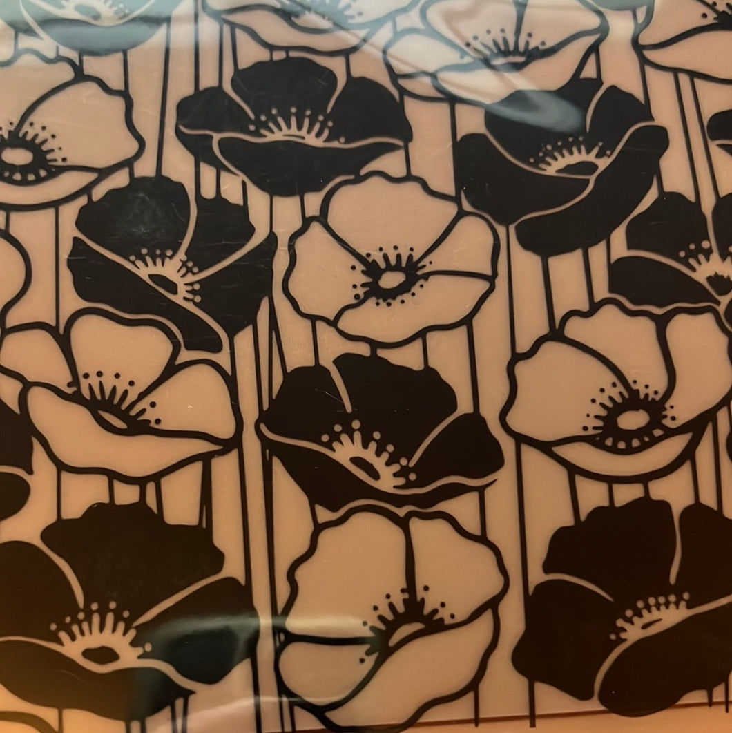Poppy field background stamp by hero arts