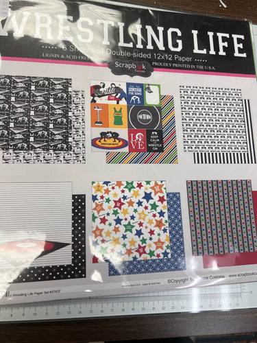 wrestling paper collection by scrapbook customs