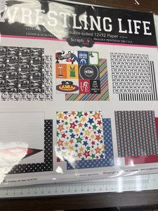 wrestling paper collection by scrapbook customs