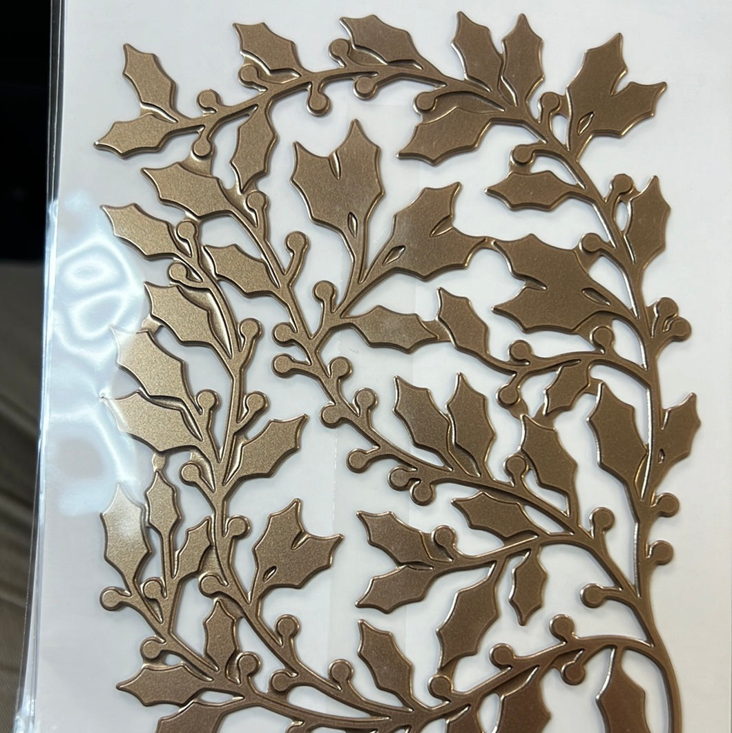 Holly hot foil plate by hero arts