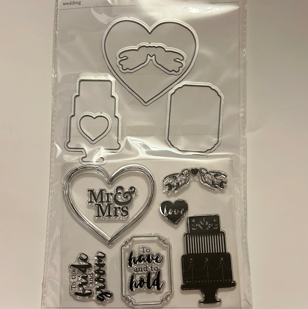 Wedding stamp die set by Kaisercraft
