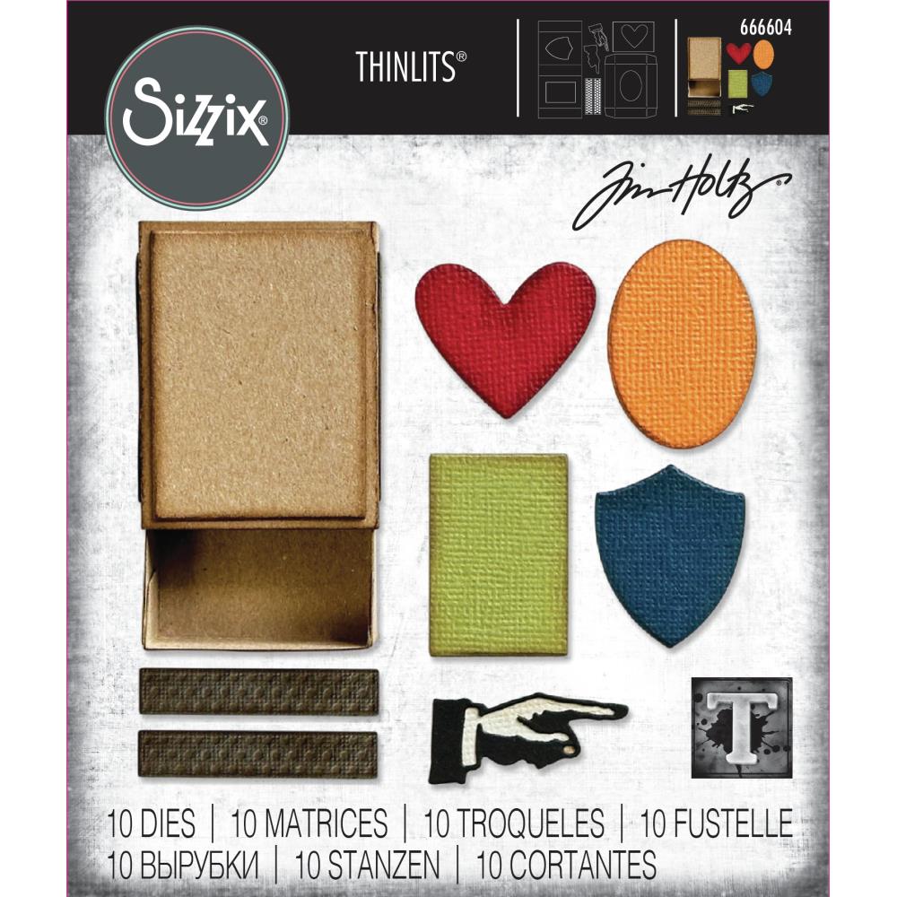 Vault matchbox die set by Sizzix