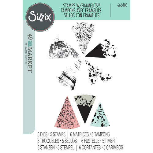 build a burst painterly stamp & die set by Sizzix & 49 and market