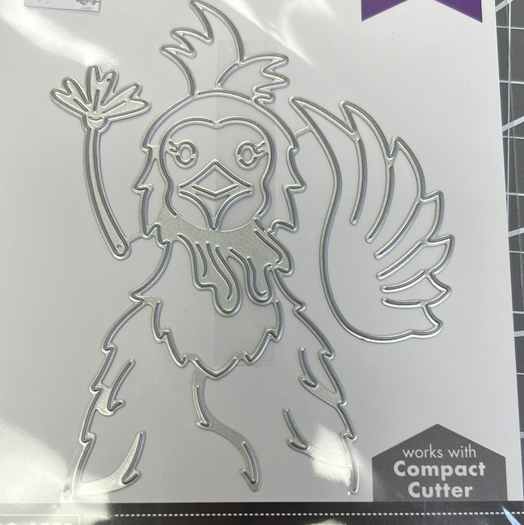 Peeking chicken  die set by hero arts