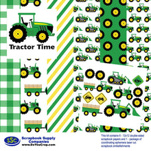 Load image into Gallery viewer, Tractor Time Collection 12 x 12 Scrapbook Paper &amp; Embellishment Kit by SSC Designs -