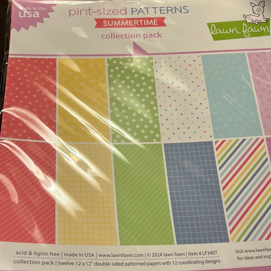 pint sized patterns summertime 12x12 paper by Lawn fawn