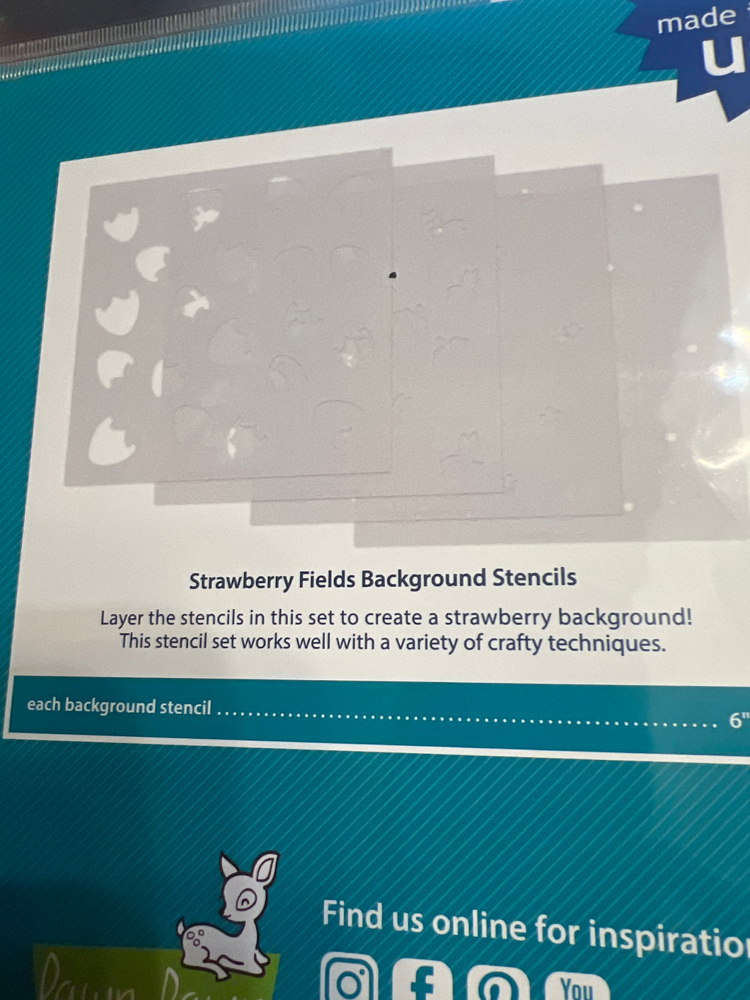 Strawberry fields background stencil set by Lawn Fawn