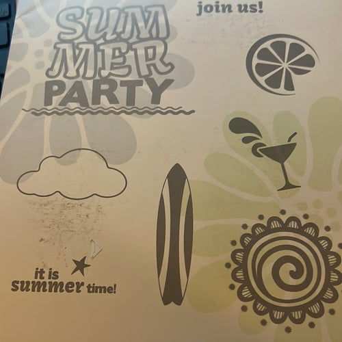 Summer party stamp set by spellbinders