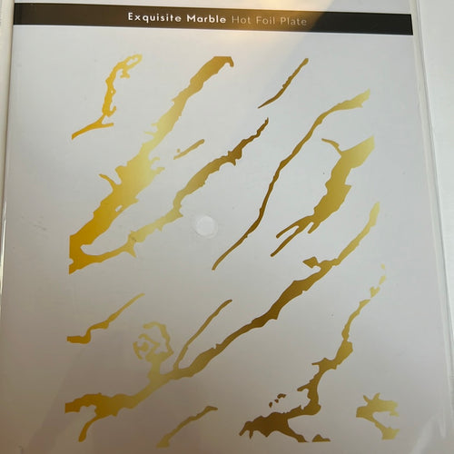 Exquiste marble  hot foil plate by Altenew