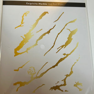 Exquiste marble  hot foil plate by Altenew