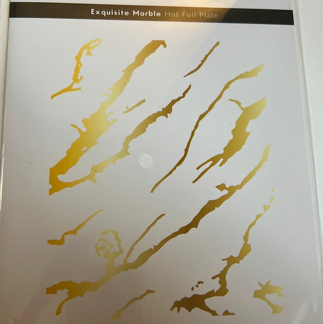 Exquiste marble  hot foil plate by Altenew