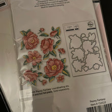 Load image into Gallery viewer, Peony fantasy die stencil stamp by pinkfresh