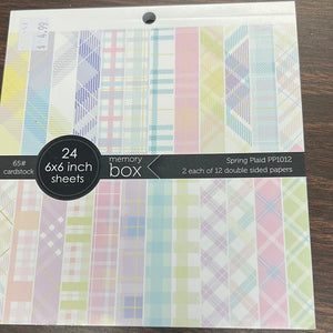 Spring plaid foil papers by memory box