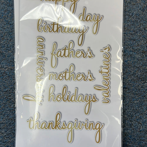 phrase builder happy hot foil plate set by pinkfresh