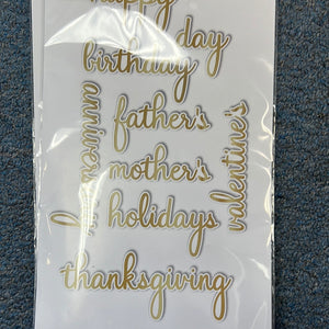 phrase builder happy hot foil plate set by pinkfresh