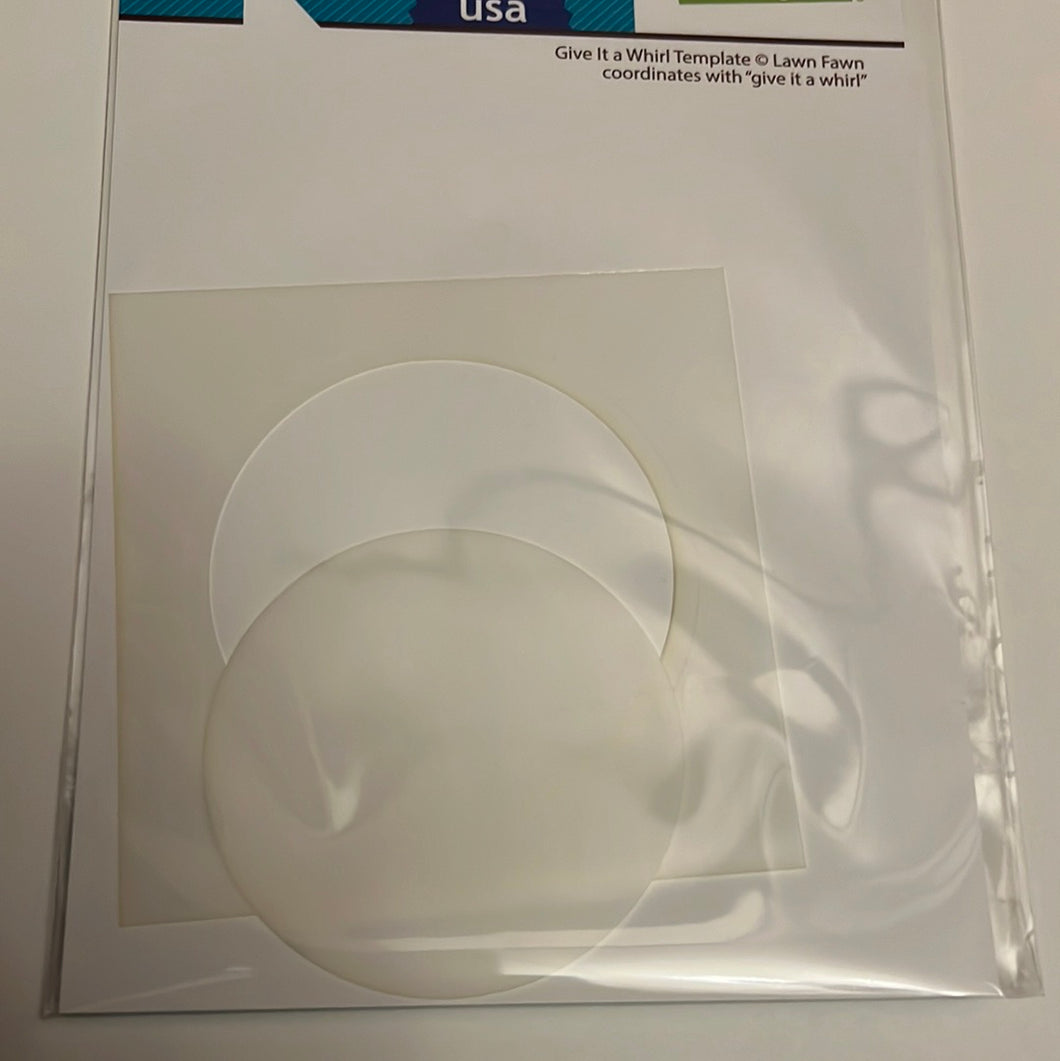 Give it a whirl stencil template  by Lawn fawn